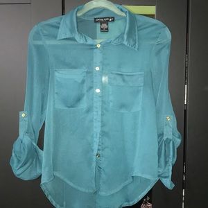 Blouse XS dark green color